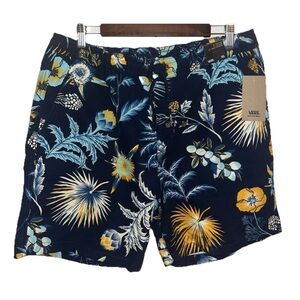 VANS Men's Floral Print Board Shorts Blue Hawaiian Size XL NWT Surf Swim Trunks